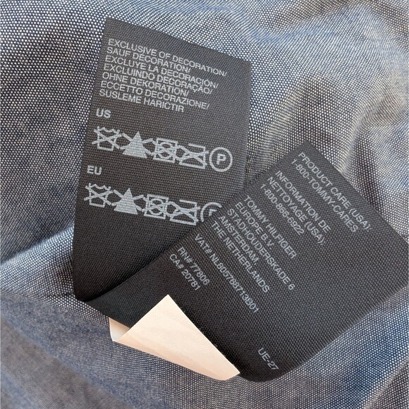 Tommy Hilfiger Moon England Tweed Wool Blazer Jacket Blue Men's Size 48 Academia - Picture 10 of 12